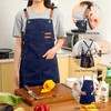 Tosewever Canvas Cross Back Chef Cotton Aprons for Men Women