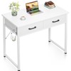 Casaottima 32 Inch Small Office Computer Desk with 2 Drawers