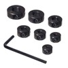 POWERTEC Drill Bit Stop Collar Set, 7 Piece Set Adjustable
