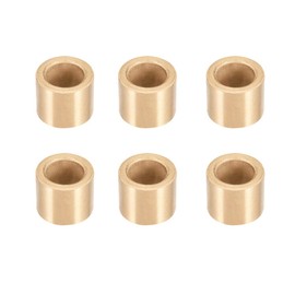 sourcing map Bearing Sleeve 12 mm Bore x 18 mm Outer Diameter x 15 mm Length Self-Lubricating Bushings Made of Sintered Bronze Pack of 6