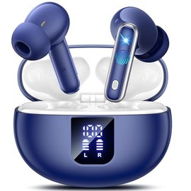 EUQQ Bluetooth 5.4 Earphones in Ear with Dual Noise Cancelling Mic, Transparency Mode Ear Buds Deep Bass Stereo Sound