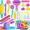 Jiosdo Kneading Tool, 22 Pieces Dough Accessories Kids Plasticine Tools,
