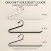 Pants Hangers 10 Pack, Space-Saving Open-End Metal Trouser Hangers with