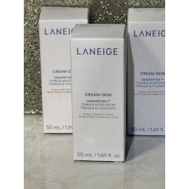 Laneige Mini Travel Size Laneige Cream Skin Cerapeptide Toner and Moisturizer x3