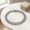 Cat Chain Collar with Diamond Rhinestones, 2PCS Cuban Link Pet