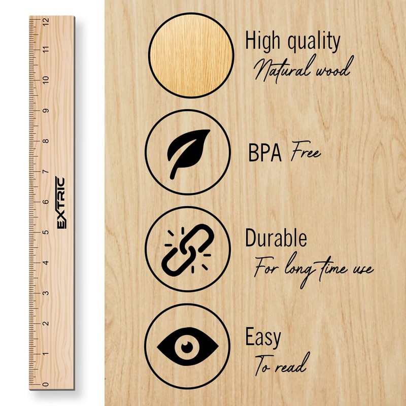 Ruler 12 Inch, Architectural Scale Ruler, 1/8 Inch Scale Rulers,
