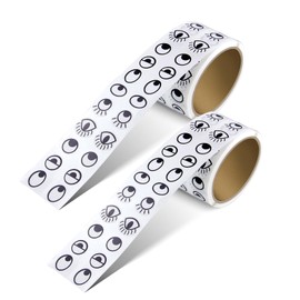 2000 Pieces Eye Stickers Labels, 2 PCS Googly Eyes Self Adhesive Eye Stickers, Eyes for Crafts for DIY Handmade Arts and Crafts Toys and Home Decoration（ Black and White）