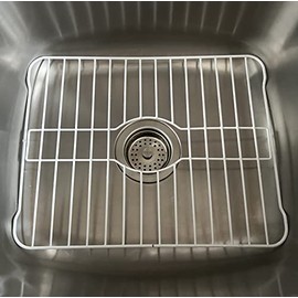 Kitchen Sink Protector White Sink Grate Insert Grid Sink Bowl Rack Rust Prevent (12.5" x 16.25")