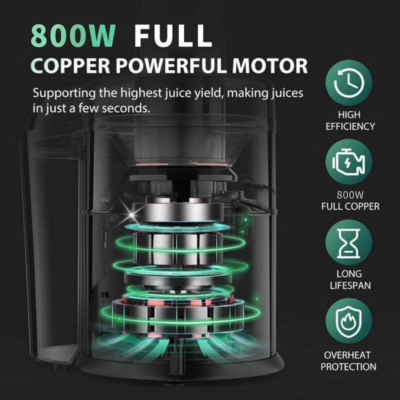 Juicer Machines, 2.8" Wide Feed Chute Centrifugal Juicer for Whole