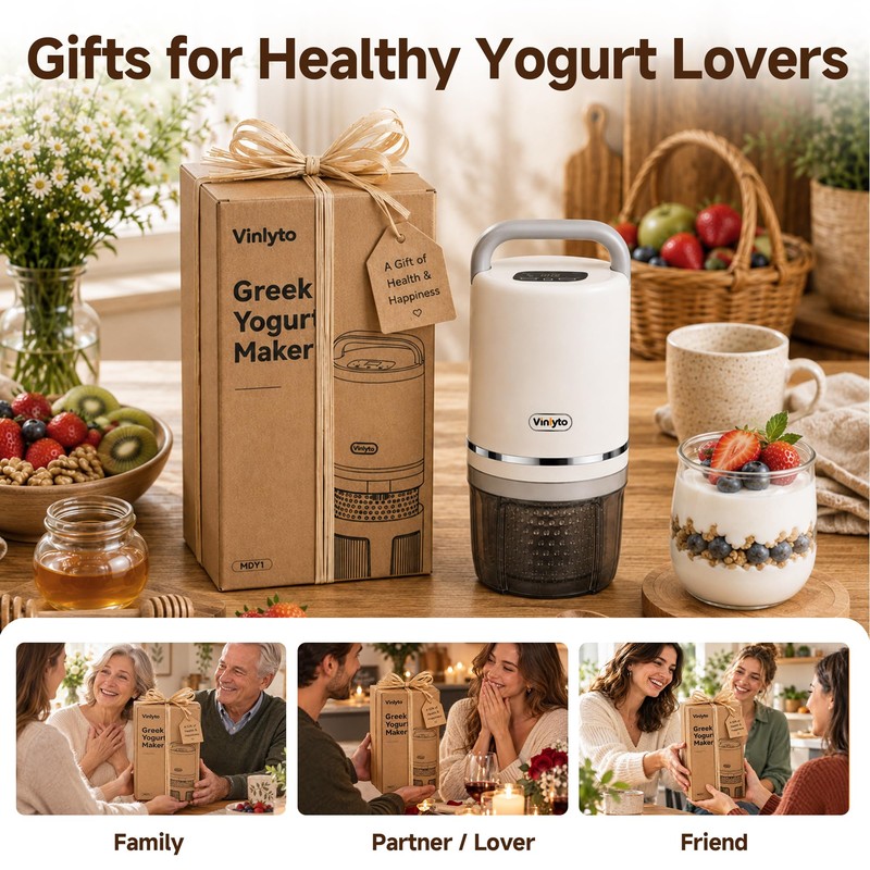 Auto Greek Yogurt Maker for Thick Cheese Yogurt & Homemade