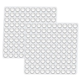 DEVENTORZ Anti-Slip Rubber Feet Seals, 200 Pieces, Door End Rubber, Diameter 0.2 x Thickness 0.08 inches (5 mm) x Thickness 0.08 inches (2 mm), Round Furniture Cushion, Soft Doorway Cushion, Door