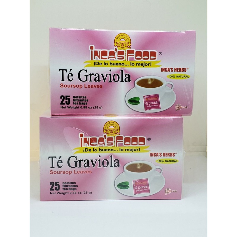 SOURSOP LEAVES / HOJAS DE GUANABANA 50 TEA BAGS 100%