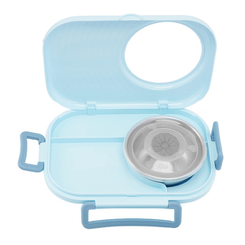 Generic 1450ml Camera-Shaped Lunch Box, Stainless Steel Compartment, Thermal Box,