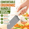 JAYVAR Stainless Steel Crinkle Cutter,Large French Fry Cutter for Potatoes
