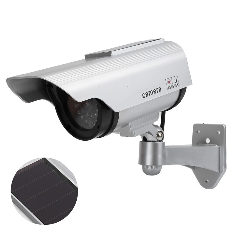 Dummy Camera Fake Monitor CCTV Surveillance System with Light Solar