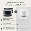 Night Cream Ceramide Moisturiser 50ml, Face Cream for Women with