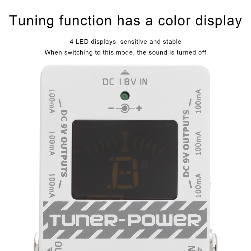 Tuner Power Supply 2‑in‑1 Electric Guitar Tuning Effects 8‑Way Isolated