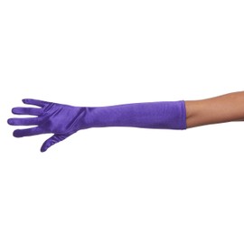 Very Long Satin Gloves in 38 Assorted Colors Assorted Glove Colors: Purple