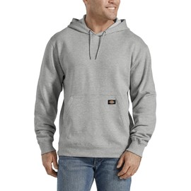 Dickies Men's Big Pullover Fleece Hoodie, Heather Gray, Large Tall