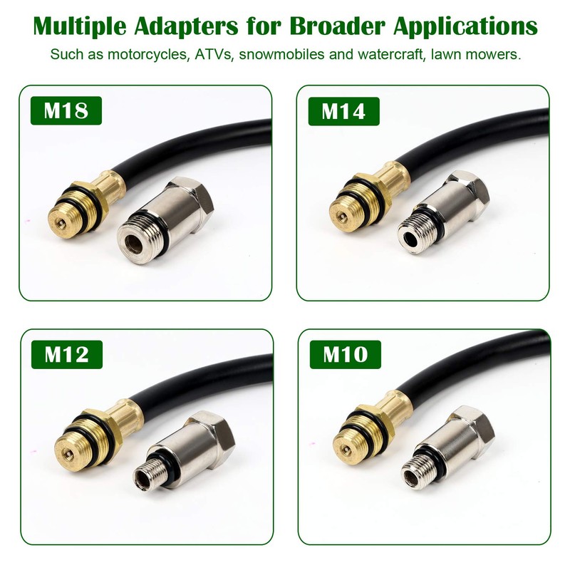 BETOOLL 8pcs Petrol Engine Cylinder Compression Tester Kit Automotive Tool