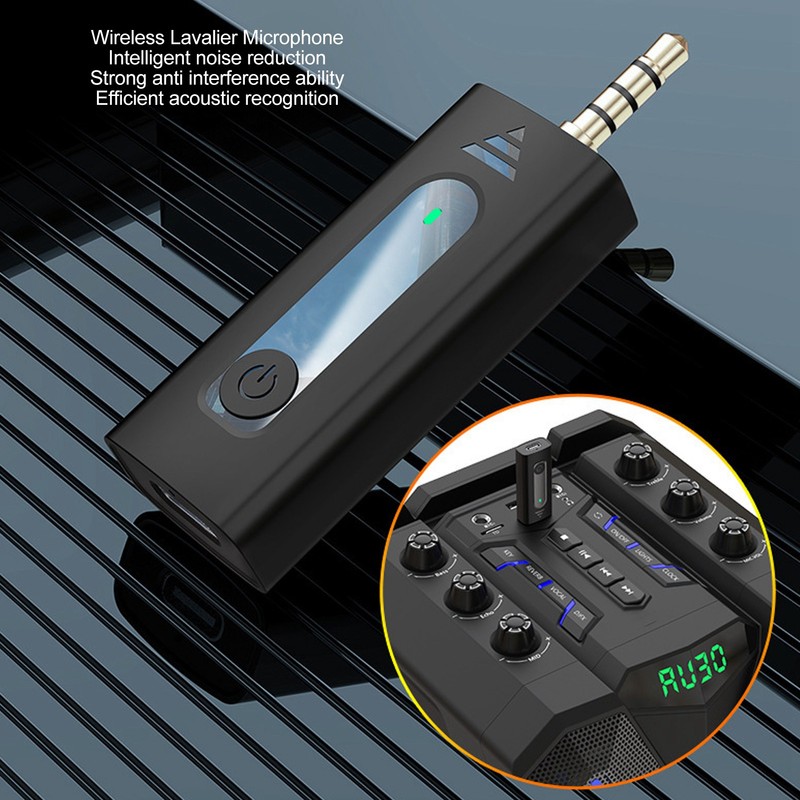 Wireless Lavalier Microphone Portable Noise Cancelling Professional Lapel Mic for