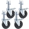 Happybuy 4 Pack 5" Heavy Duty Scaffolding Rubber Swivel Caster,