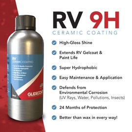 Glidecoat RV Ceramic Coating (120ml) - 9H Ceramic Coating for RVs, Aircraft, Cars & More - Better Than RV Wax and More Durable than Regular Ceramic Coating for Cars - Finest Nano Coating for the Road