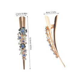 Healeved Vintage Flower Hair Clip for Women Elegant Rhinestone Alligator Hair Pin for Weddings and Parties Alloy Design