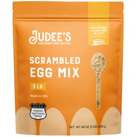 Judee’s Scrambled Egg Mix 3lb - Pasteurized, 100% Non-GMO ,Gluten-Free & Nut-Free - For Baking and Homemade Scrambled Eggs - Made from Real Eggs and Real Dairy - Great for Travel Needs - Made in USA