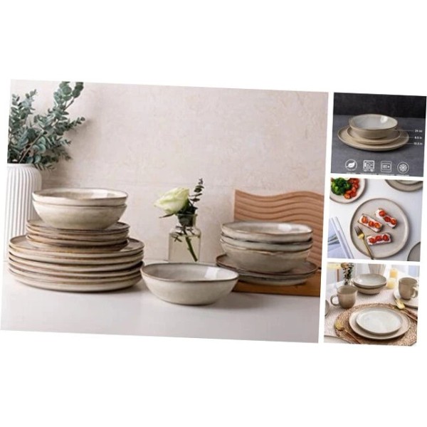 Does not apply Ceramic Dinnerware Sets,Handmade Reactive Glaze Plates and