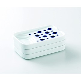 Saikai Pottery Indigo Indigo Ball Seasoning Dish (3 Patterns) Indigo, White