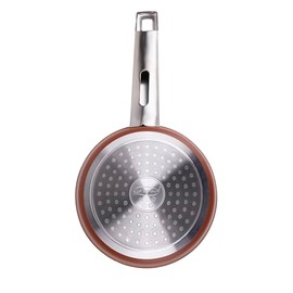 San Ignacio Agros - 16 cm Pan - Made in Forged Aluminium - Whitford Quantanium Interior - Black Coating - Outdoor in Terracotta Colour - Induction - Long Mango Lisbon Chapa