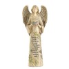 Resin Religious Garden Statue Standing Angel with Bird Statuary for