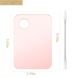 6 Pcs Makeup Mixing Palette Acrylic Palette with Spatula Tool Foundation Palette for Liquid Foundation Eye Shadow Oil Paints Nail Art (Pink, Yellow, Transparent)