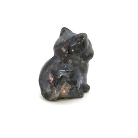 Mineral Specimen 30mm Cat Shape (Labradorite (Black) ))