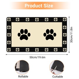 Napfunterlage Hunde und Katze 50×30 cm Hundenapf Unterlage, Saugfähige Schnelltrocknend Futtermatten für Haustier, rutschfeste Futternapf Unterlage Katzennapf für Haustiere Essen, Ausruhen, Fußmatten