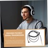 jojofuny 2pcs Wired Control Spring Audio Cable for Headphones Flexible