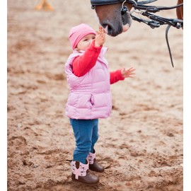 Jastore - Botas de piel occidentales, estilo vaquero, suela suave, antideslizantes, para cuna, Rosado, 3-6 Months Narrow Infant