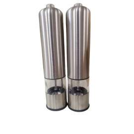 Jagurds Salt and Pepper Mill Grinder Battery Operated Electric Push Button Set of 2