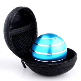 Kinetic Desk Toys， Full Body Optical Illusion Spinner Ball， Large Longer Time Spinning Top, Ideal for Parties, Holidays, classrooms or for use as Office Toys-with Storage Bag