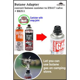CAMPINGMOON Simple Butane Adapter for Nozzle Type Butane Camping Canister Black BKZ11