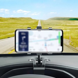 Car Holder Clip-on Car Smartphone Holder One Hand Operation, 360 Degree Rotation, Cell Phone Holder, Fits Car Dashboard, Fits All Smartphones, Car Holder, Highly Compatible, Compatible with All 4 to 6