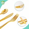 120 Pieces Gold Plastic Silverware - Heavy Duty Gold Cutlery