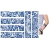 6 Sheets Temporary Bracelet Tattoo Japan Tattoo Oni Mask Tattoo