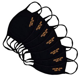 USS San Juan SSN-751 Adult Black Face Mask Los Angeles Class Nuclear-Powered Attack Submarine