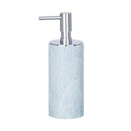 Wenko Soap Dispenser Sky 0.14 LITRE LIQUID SOAP DISPENSER, Polyresin, Light Blue, 7.5 x 6 x 17.5 cm