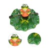 Simulation Resin Floating Lotus Leaf Frogs Ornament Fish Pond Fountain