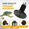HealSmart 75W Reptile Heat Lamp Ceramic Heat Emitter, No Light