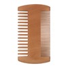 Pearwood Beard Comb, Wooden Beard Comb for Men with Leather