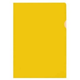 Kangaro Polypropylene Plastic Document Cover DIN A4 Grained Transparent Yellow Extra Strong (120 µ) 31 x 21.6 x 0.4